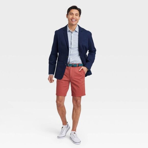 Goodfellow & Co -  Men's Performance Button-Down Shir Navy Blue - Picture 3 of 3